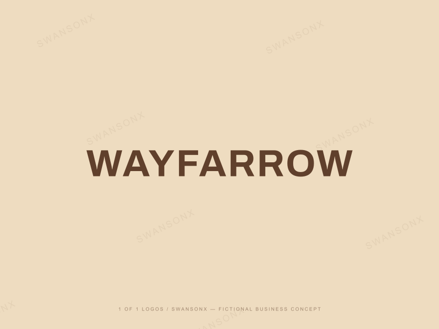 WAYFARROW brandmark / wordmark preview