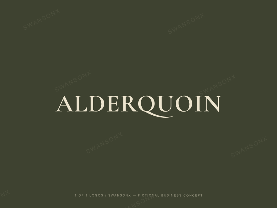 ALDERQUOIN brandmark / wordmark preview