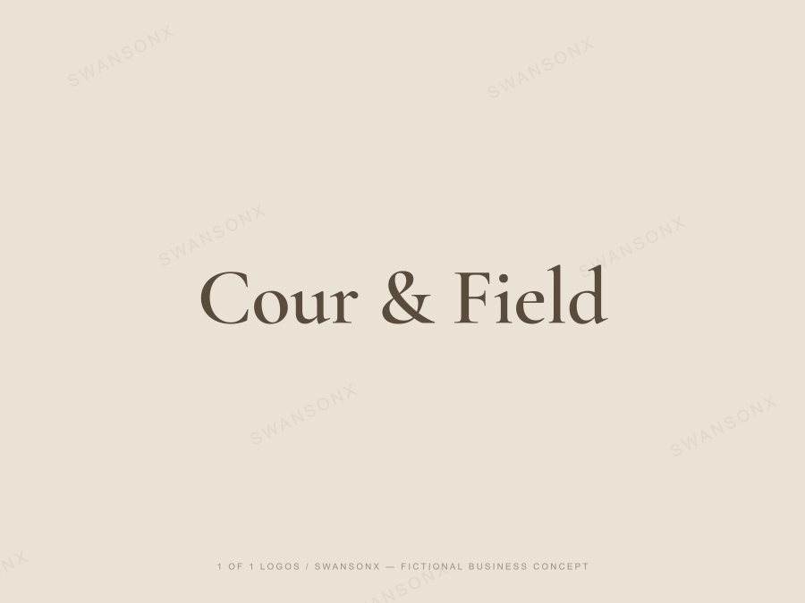 Cour & Field brandmark / wordmark preview