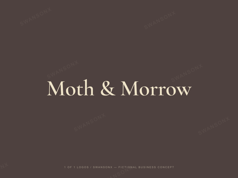Moth & Morrow brandmark / wordmark preview