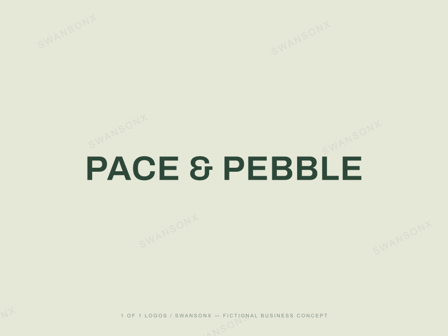 PACE & PEBBLE brandmark / wordmark preview