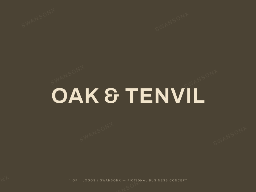 OAK & TENVIL brandmark / wordmark preview