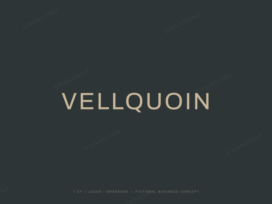 VELLQUOIN brandmark / wordmark preview