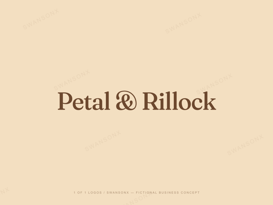 Petal & Rillock brandmark / wordmark preview