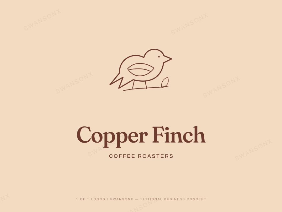 Copper Finch combined logo preview