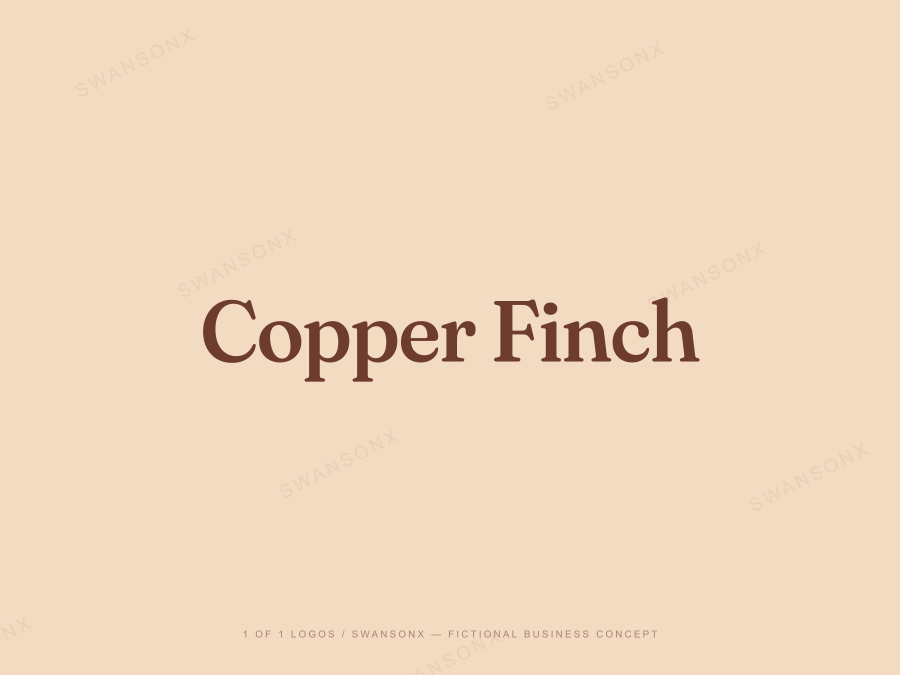 Copper Finch brandmark / wordmark preview