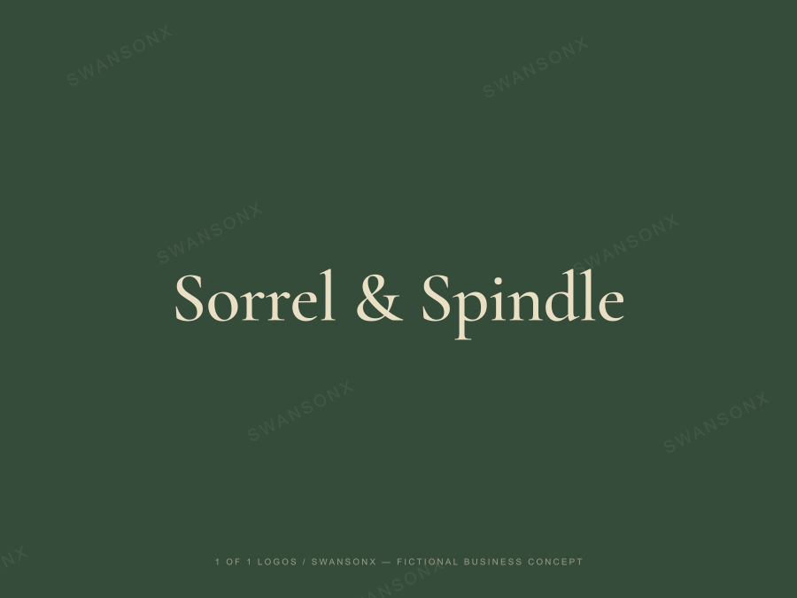 Sorrel & Spindle brandmark / wordmark preview