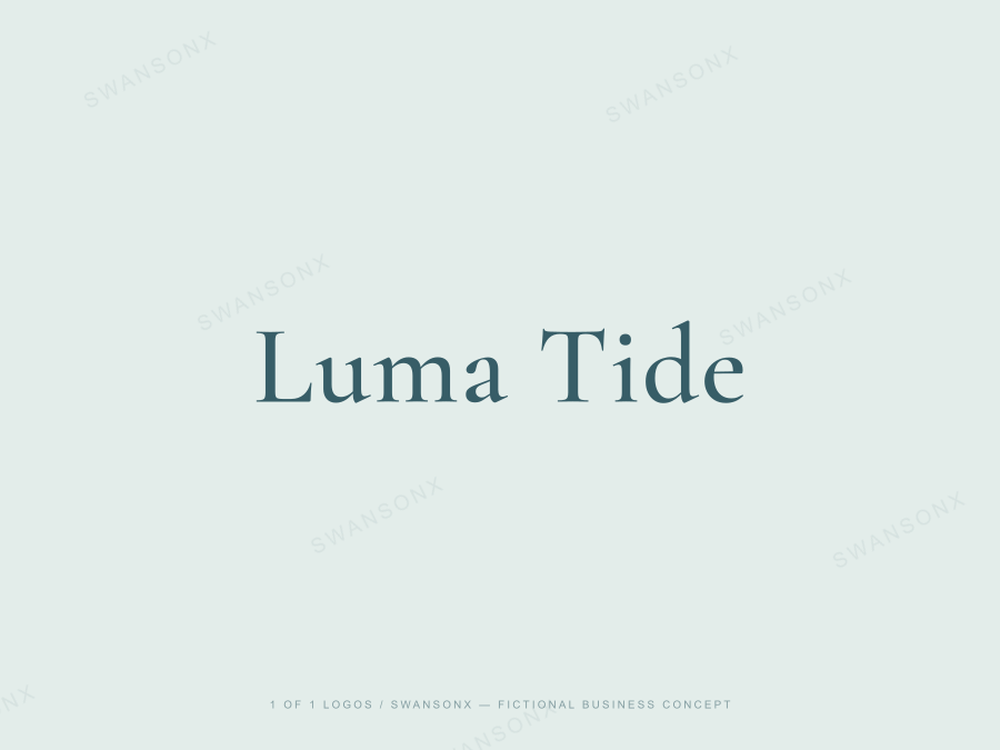 Luma Tide brandmark / wordmark preview